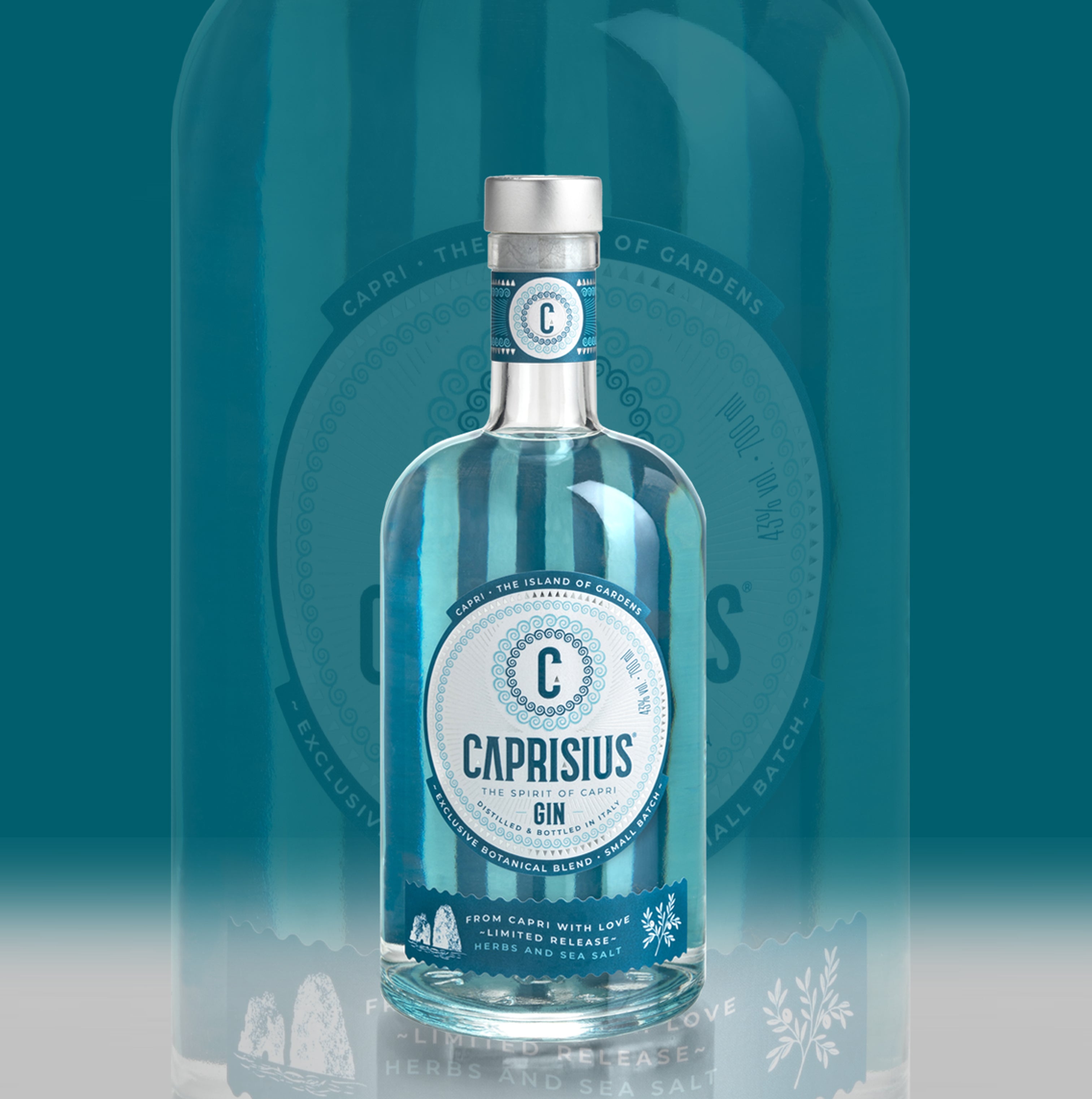 Caprisius gin Garden,Caprisius gin,gin artigianale italiano,gin ispirato a Capri,botaniche mediterranee,gin campano,gin ispirato ai Faraglioni di Capri, gin italiano,Erbe di Capri, gin al Rosmarino,gin erbacei,gin erbaceo,gin erbe capri